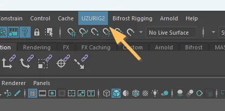 メニューにUZURIG2追加されてる